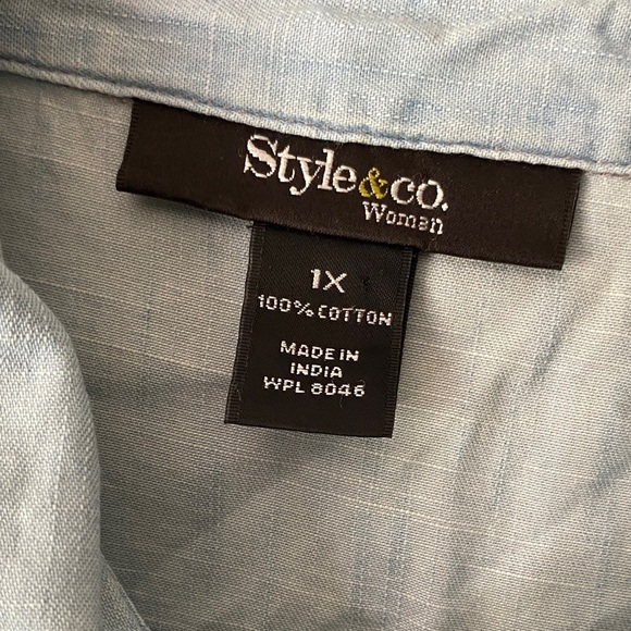 Style & Co• Chambray• Button-Down - Picture 3 of 6